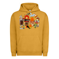 Pigment Peanut Butter Firefighter Coffee Cups Urban Hoodie - FaDigitalArtStudio