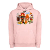 Pigment Salmon Firefighter Coffee Cups Urban Hoodie - FaDigitalArtStudio