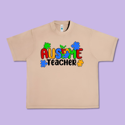 Ausome Teacher Urban Heavy Tee Designed By Maliassmallbusiness