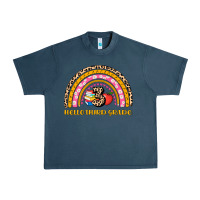 Midnight Navy back to school rainbow hello third grade Urban Heavy Tee - AdoDesignShop