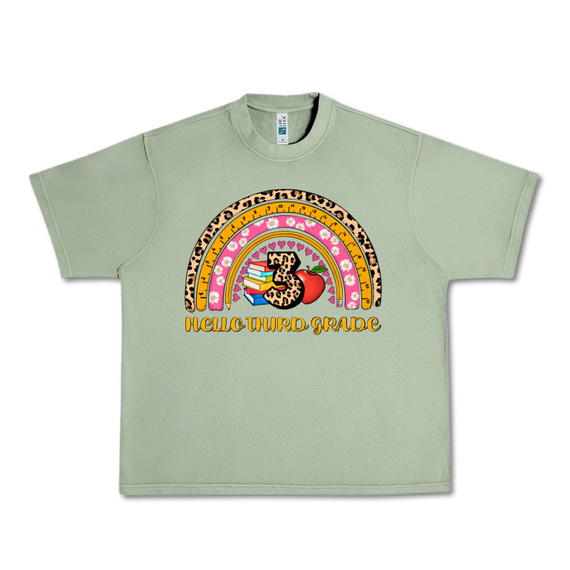 Back To School Rainbow Hello Third Grade Urban Heavy Tee by AdoDesignShop | Teevron