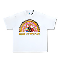 White back to school rainbow hello third grade Urban Heavy Tee - AdoDesignShop