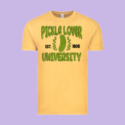 Pickle Lover University Vintage Tee Designed By Maliassmallbusiness
