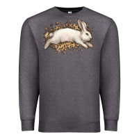 Charcoal Heather Bunny Rabbit leopard Easter Day Premium Sweatshirt - HowdyJamesFarm