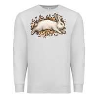 Dove Grey Bunny Rabbit leopard Easter Day Premium Sweatshirt - HowdyJamesFarm