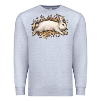 Heather Grey Bunny Rabbit leopard Easter Day Premium Sweatshirt - HowdyJamesFarm