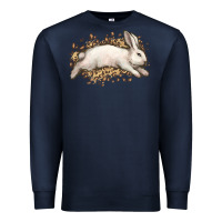 Navy Bunny Rabbit leopard Easter Day Premium Sweatshirt - HowdyJamesFarm