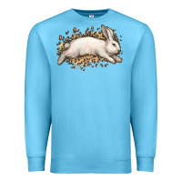 Ocean Blue Bunny Rabbit leopard Easter Day Premium Sweatshirt - HowdyJamesFarm