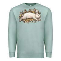 Seafoam Bunny Rabbit leopard Easter Day Premium Sweatshirt - HowdyJamesFarm