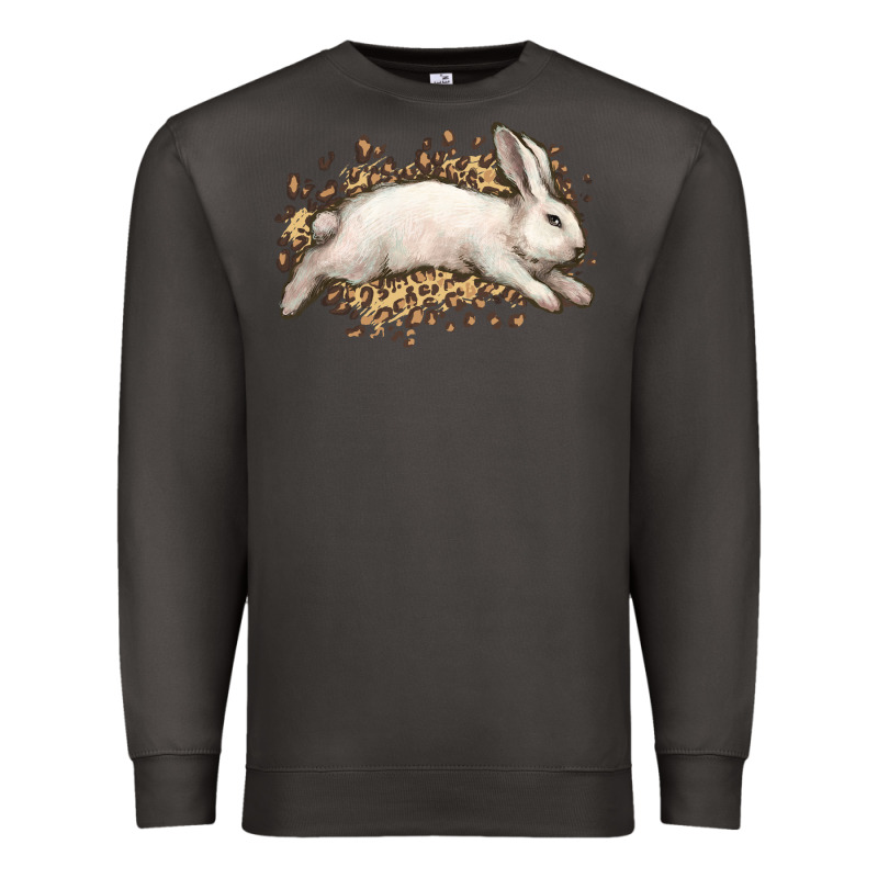 Bunny Rabbit Leopard Easter Day Premium Sweatshirt by HowdyJamesFarm | Teevron