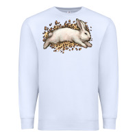 White Bunny Rabbit leopard Easter Day Premium Sweatshirt - HowdyJamesFarm
