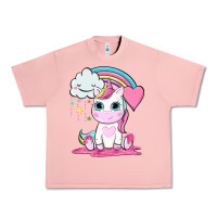Salmon cute unicorn and rainbow Urban Heavy Tee - NancyCooperArtShop