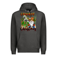 Charcoal Heather cowboy christmas gnome Premium Hoodie - CowGirlArtShop