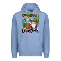 Colony Blue cowboy christmas gnome Premium Hoodie - CowGirlArtShop