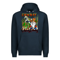 Navy cowboy christmas gnome Premium Hoodie - CowGirlArtShop