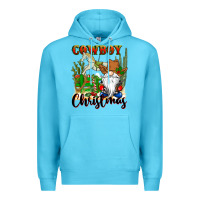 Ocean Blue cowboy christmas gnome Premium Hoodie - CowGirlArtShop