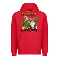 Red cowboy christmas gnome Premium Hoodie - CowGirlArtShop