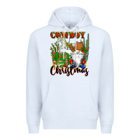 White cowboy christmas gnome Premium Hoodie - CowGirlArtShop