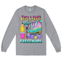 Heather Grey rolling into preschool Long Sleeve Tee - BundleAndBundleShop