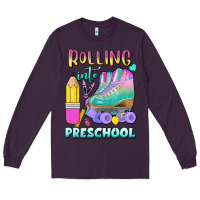 Plum rolling into preschool Long Sleeve Tee - BundleAndBundleShop