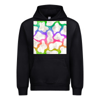 Black watercolor rainbow cow seamless pattern Urban Hoodie - BundleAndBundleShop