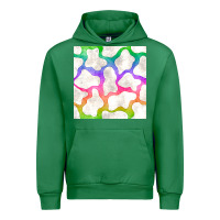 Emerald watercolor rainbow cow seamless pattern Urban Hoodie - BundleAndBundleShop