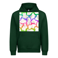 Forest Green watercolor rainbow cow seamless pattern Urban Hoodie - BundleAndBundleShop