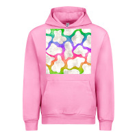Fuchsia Pink watercolor rainbow cow seamless pattern Urban Hoodie - BundleAndBundleShop