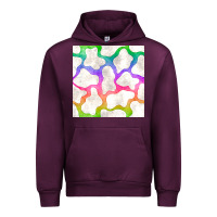 Mauve Wine watercolor rainbow cow seamless pattern Urban Hoodie - BundleAndBundleShop