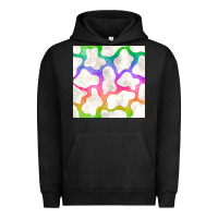 Pigment Black watercolor rainbow cow seamless pattern Urban Hoodie - BundleAndBundleShop