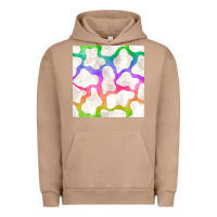 Pigment Burro watercolor rainbow cow seamless pattern Urban Hoodie - BundleAndBundleShop