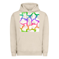 Pigment French Oak watercolor rainbow cow seamless pattern Urban Hoodie - BundleAndBundleShop
