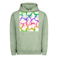 Pigment Oil Green watercolor rainbow cow seamless pattern Urban Hoodie - BundleAndBundleShop