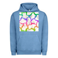 Pigment Pebble Blue watercolor rainbow cow seamless pattern Urban Hoodie - BundleAndBundleShop