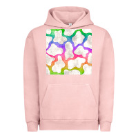 Pigment Salmon watercolor rainbow cow seamless pattern Urban Hoodie - BundleAndBundleShop