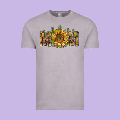 Western Mom With Sunflower Vintage Tee Designed By Nancycooperartshop