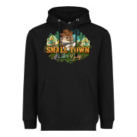 Black Small town Easter Day Heavyweight Hoodie - HowdyJamesFarm
