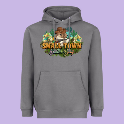 Small Town Easter Day Heavyweight Hoodie Designed By Howdyjamesfarm