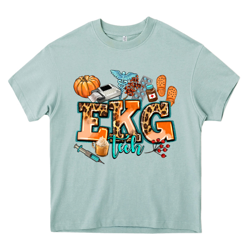 Ekg Tech Fall Heavy Core Tee by AdoDesignShop | Teevron