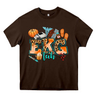 Chocolate Brown ekg tech fall Heavy Core Tee - AdoDesignShop