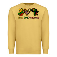 Antique Gold Peace love Juneteenth Premium Sweatshirt - HowdyJamesFarm