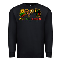 Black Peace love Juneteenth Premium Sweatshirt - HowdyJamesFarm