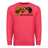 Cardinal Peace love Juneteenth Premium Sweatshirt - HowdyJamesFarm