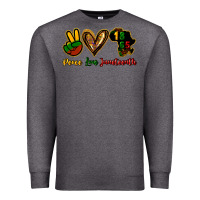 Charcoal Heather Peace love Juneteenth Premium Sweatshirt - HowdyJamesFarm