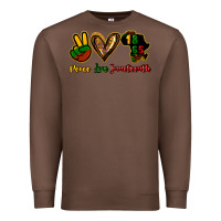 Chestnut Peace love Juneteenth Premium Sweatshirt - HowdyJamesFarm