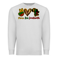 Dove Grey Peace love Juneteenth Premium Sweatshirt - HowdyJamesFarm
