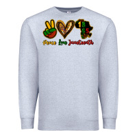 Heather Grey Peace love Juneteenth Premium Sweatshirt - HowdyJamesFarm