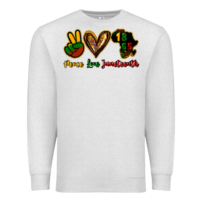 Peace Love Juneteenth Premium Sweatshirt by HowdyJamesFarm | Teevron