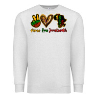 Oatmeal Heather Peace love Juneteenth Premium Sweatshirt - HowdyJamesFarm