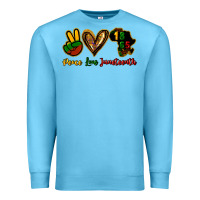 Ocean Blue Peace love Juneteenth Premium Sweatshirt - HowdyJamesFarm